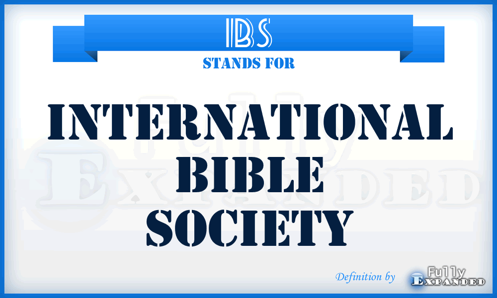 IBS - International Bible Society