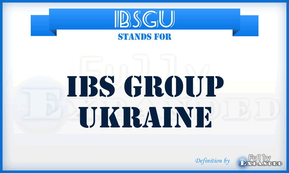 IBSGU - IBS Group Ukraine