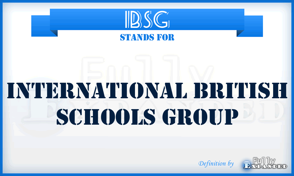 IBSG - International British Schools Group