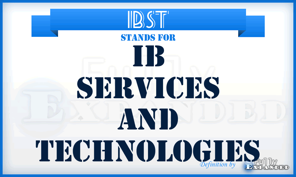 IBST - IB Services and Technologies
