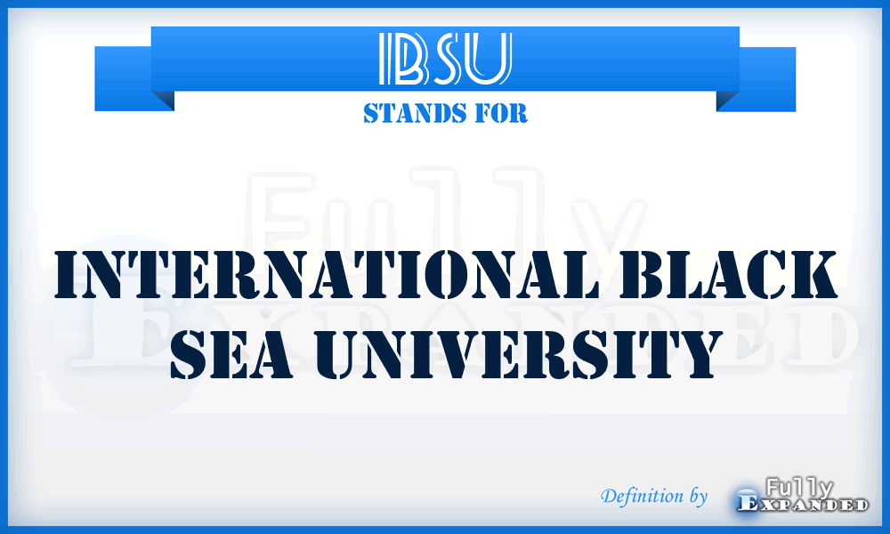 IBSU - International Black Sea University