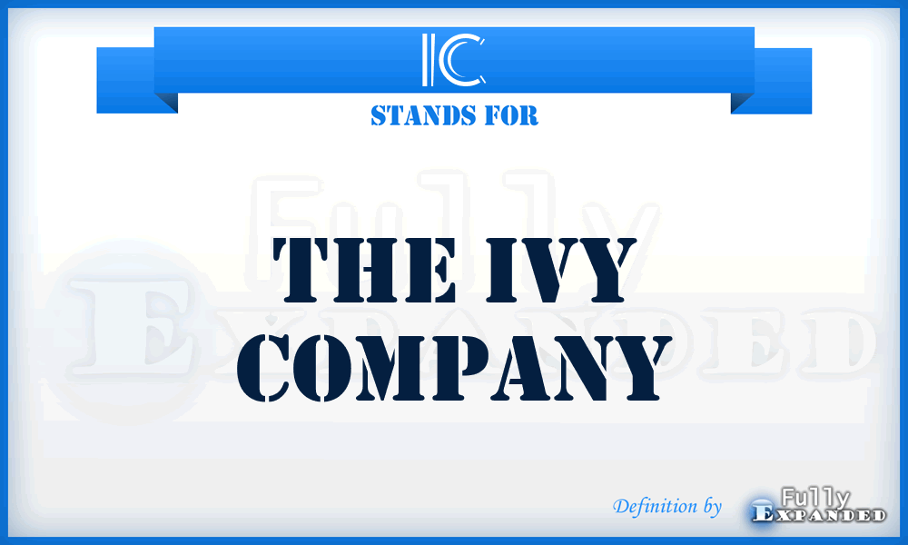 IC - The Ivy Company