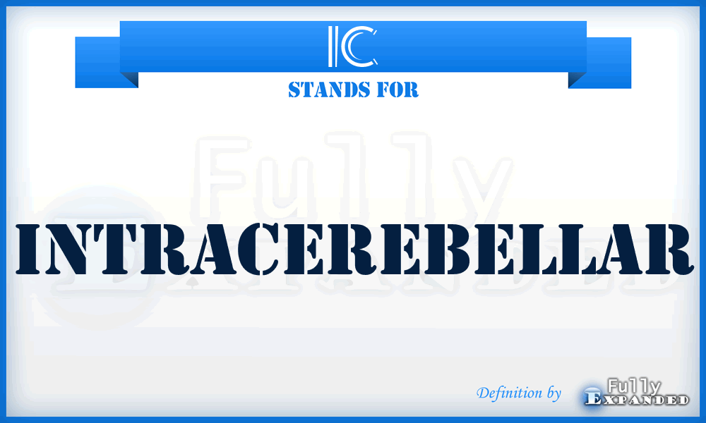 IC - intracerebellar