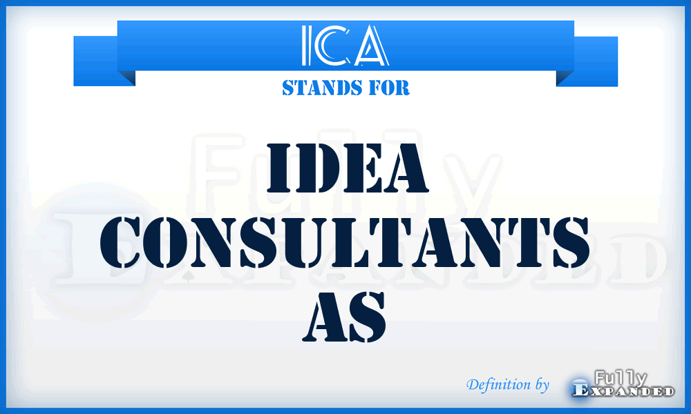 ICA - Idea Consultants As