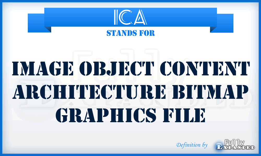 ICA - Image Object Content Architecture Bitmap graphics file