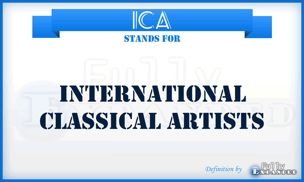 ICA - International Classical Artists