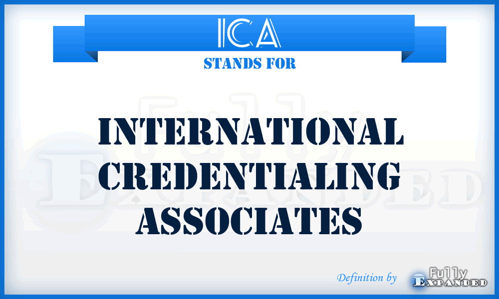 ICA - International Credentialing Associates