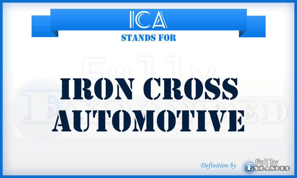 ICA - Iron Cross Automotive