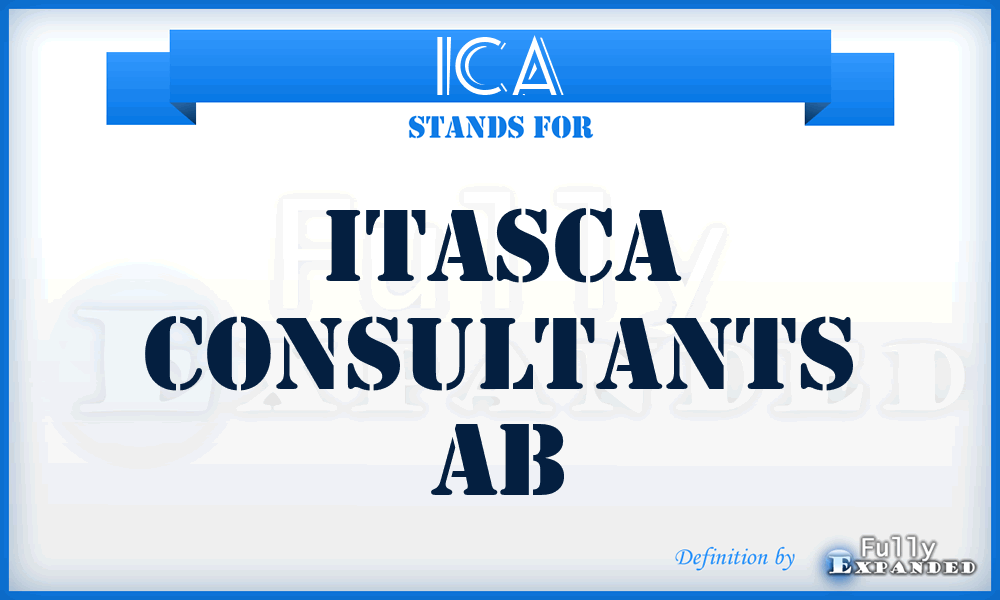 ICA - Itasca Consultants Ab