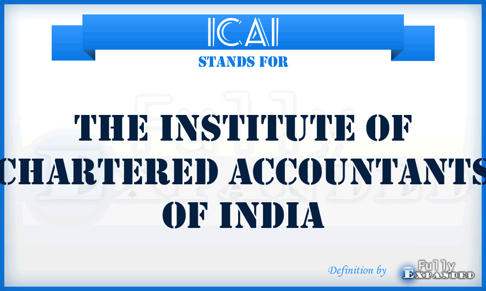 ICAI - The Institute of Chartered Accountants of India