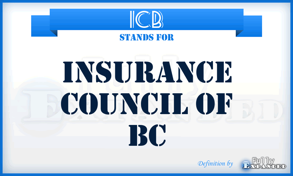 ICB - Insurance Council of Bc