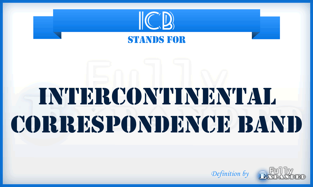 ICB - Intercontinental Correspondence Band