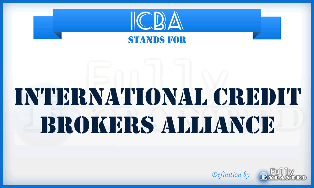 ICBA - International Credit Brokers Alliance