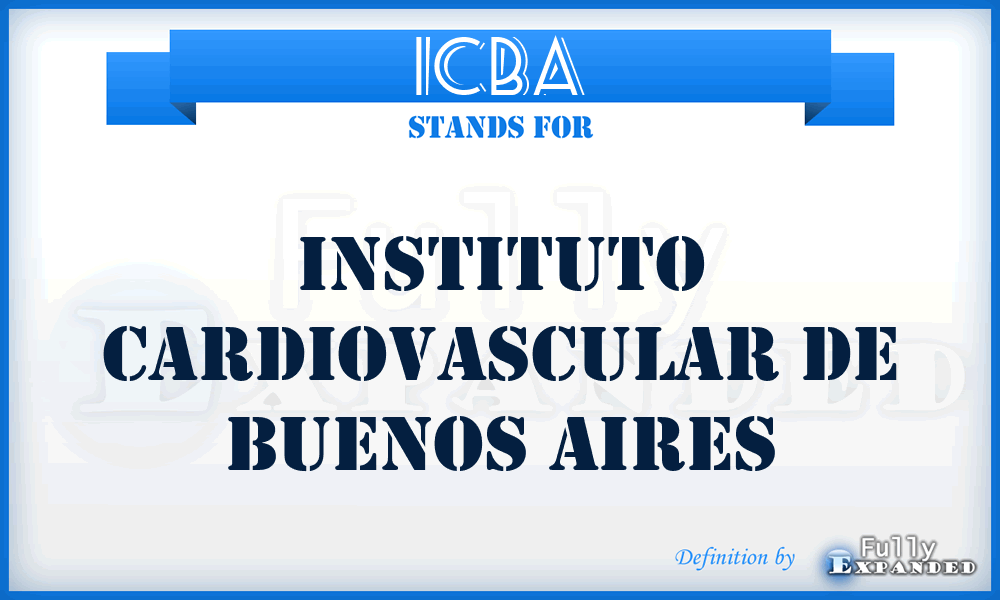 ICBA - Instituto Cardiovascular de Buenos Aires