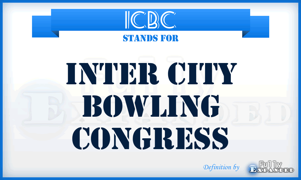 ICBC - Inter City Bowling Congress