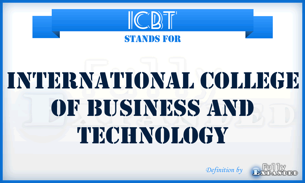 ICBT - International College of Business and Technology