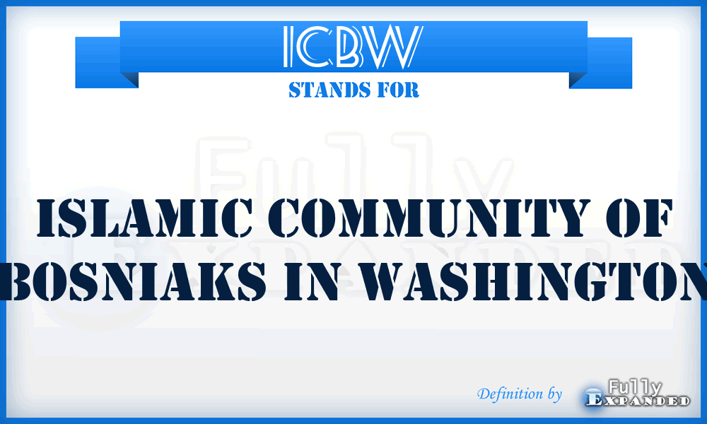 ICBW - Islamic Community of Bosniaks in Washington