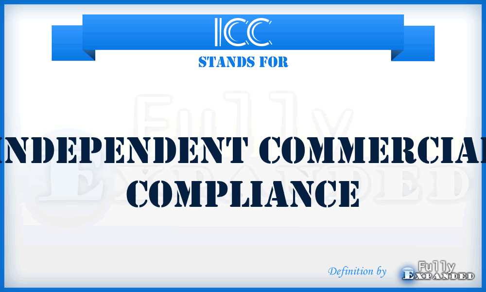 ICC - Independent Commercial Compliance