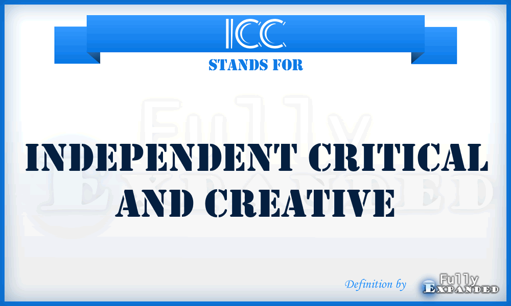 ICC - Independent Critical And Creative