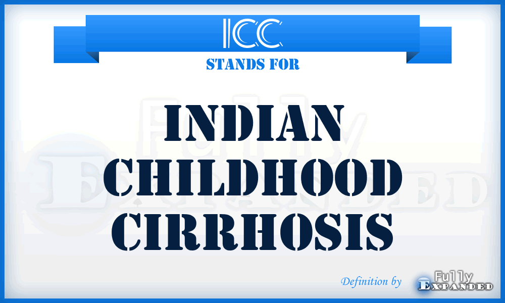 ICC - Indian childhood cirrhosis