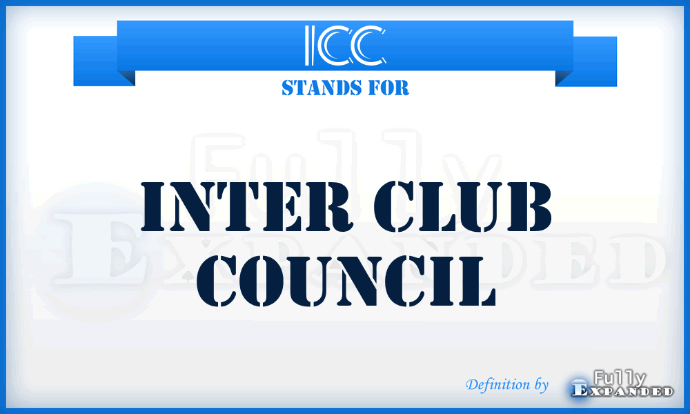 ICC - Inter Club Council