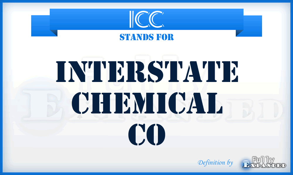 ICC - Interstate Chemical Co