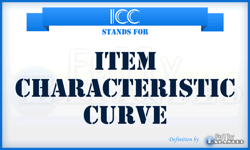 ICC - Item Characteristic Curve