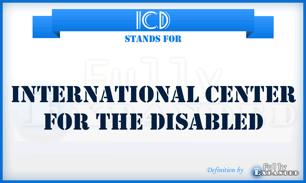ICD - International Center for the Disabled