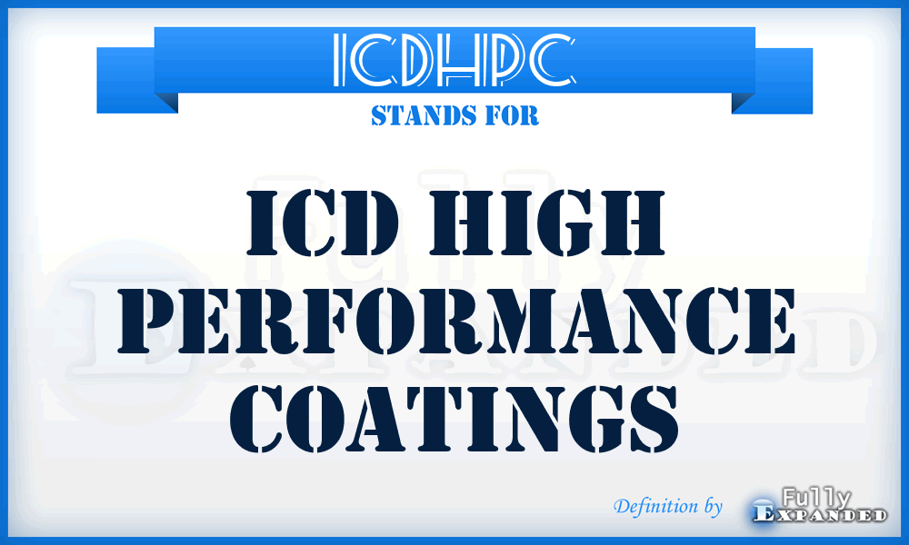 ICDHPC - ICD High Performance Coatings