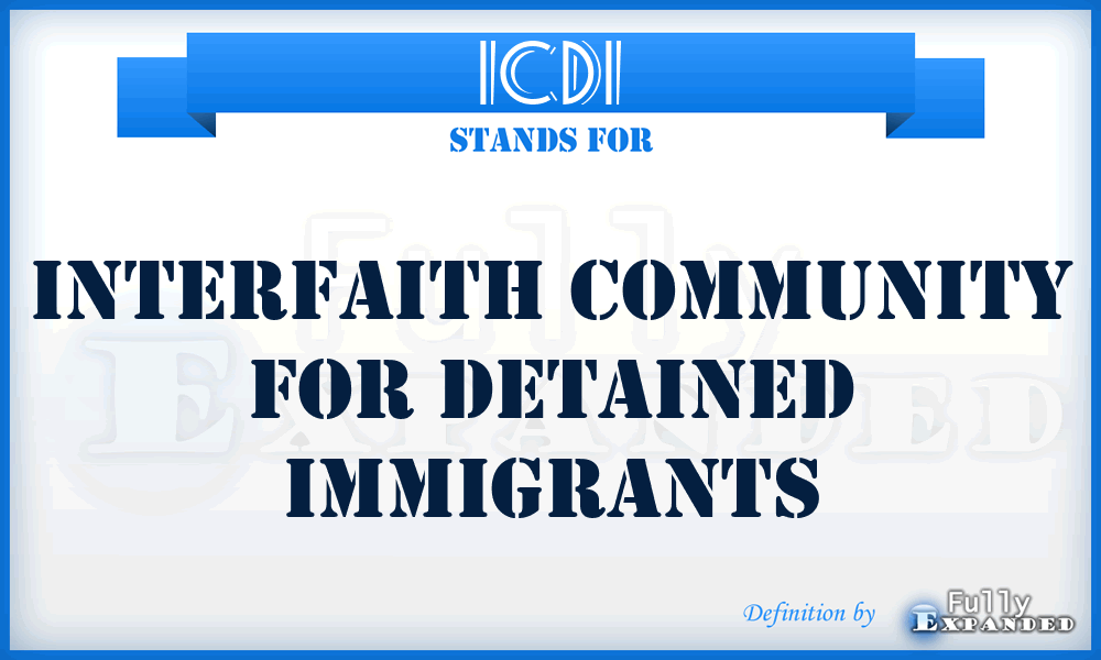 ICDI - Interfaith Community for Detained Immigrants