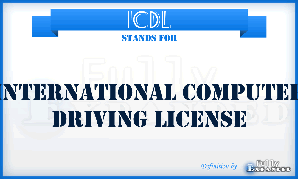 ICDL - International Computer Driving License