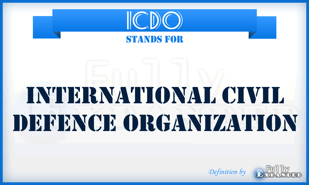 ICDO - International Civil Defence Organization