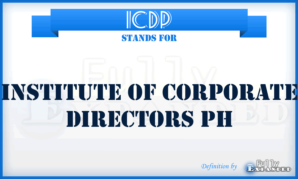 ICDP - Institute of Corporate Directors Ph