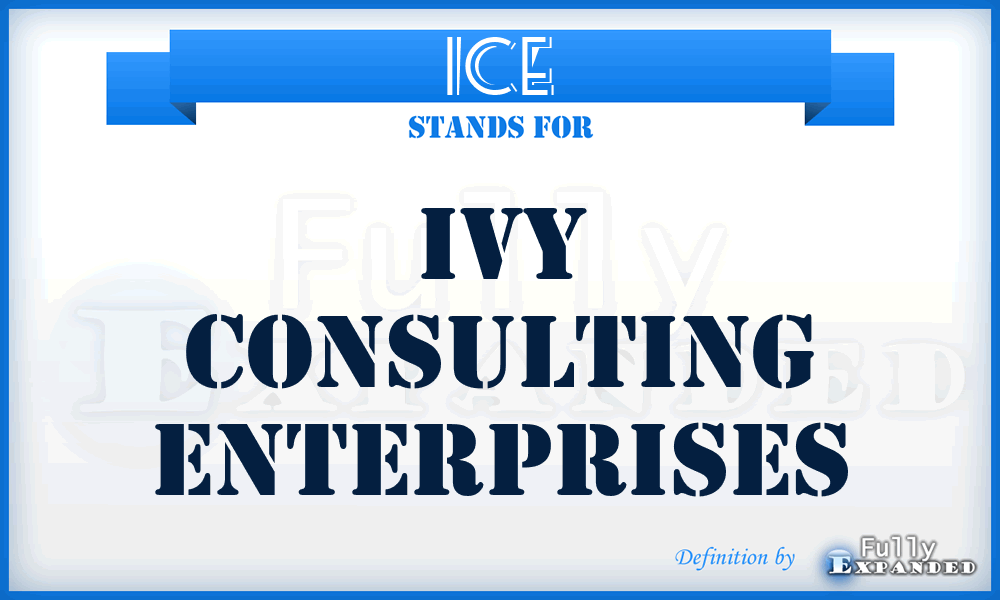 ICE - Ivy Consulting Enterprises