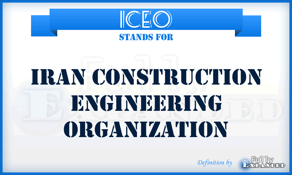 ICEO - Iran Construction Engineering Organization
