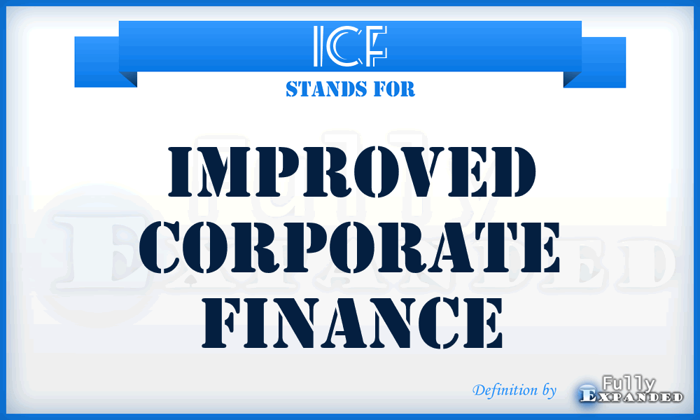 ICF - Improved Corporate Finance
