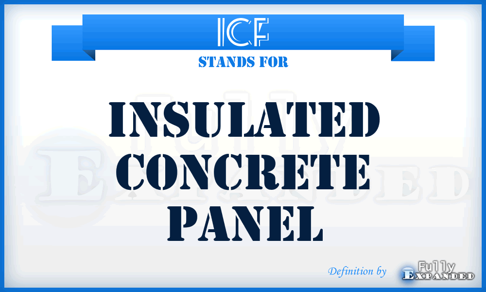 ICF - Insulated Concrete Panel