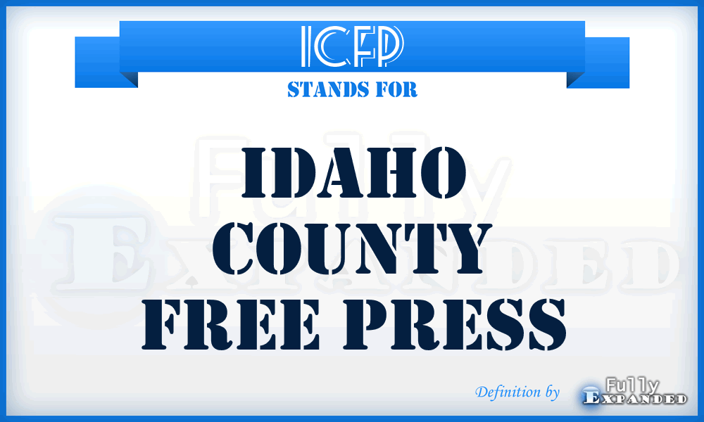 ICFP - Idaho County Free Press