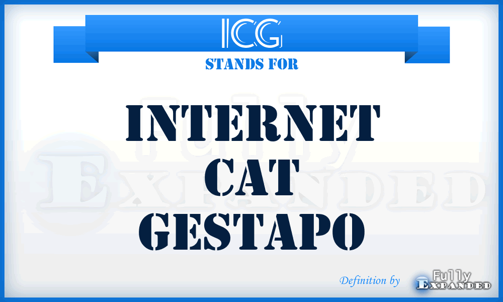 ICG - Internet Cat Gestapo