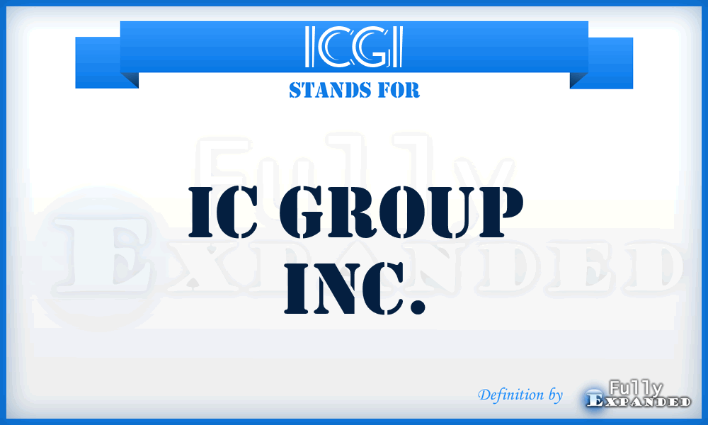 ICGI - IC Group Inc.