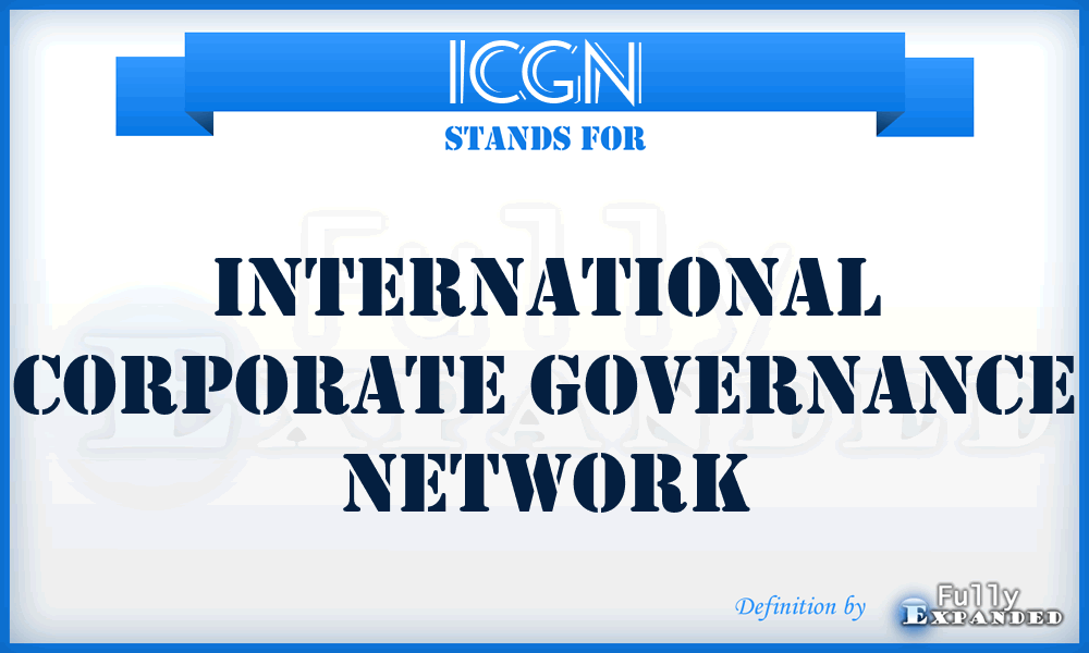 ICGN - International Corporate Governance Network