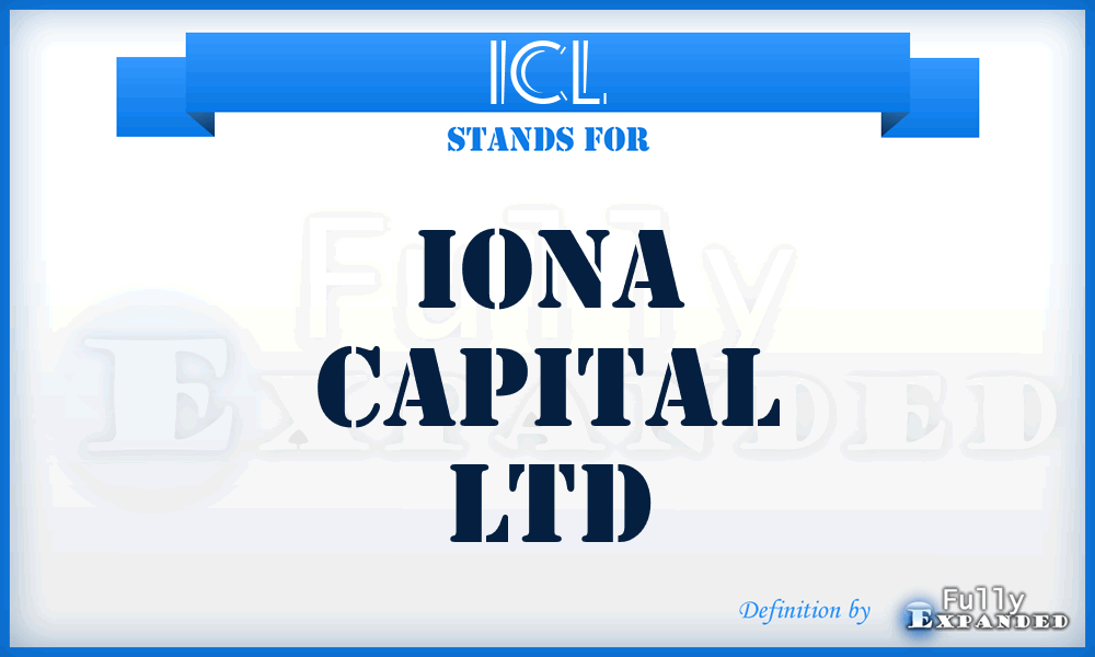 ICL - Iona Capital Ltd
