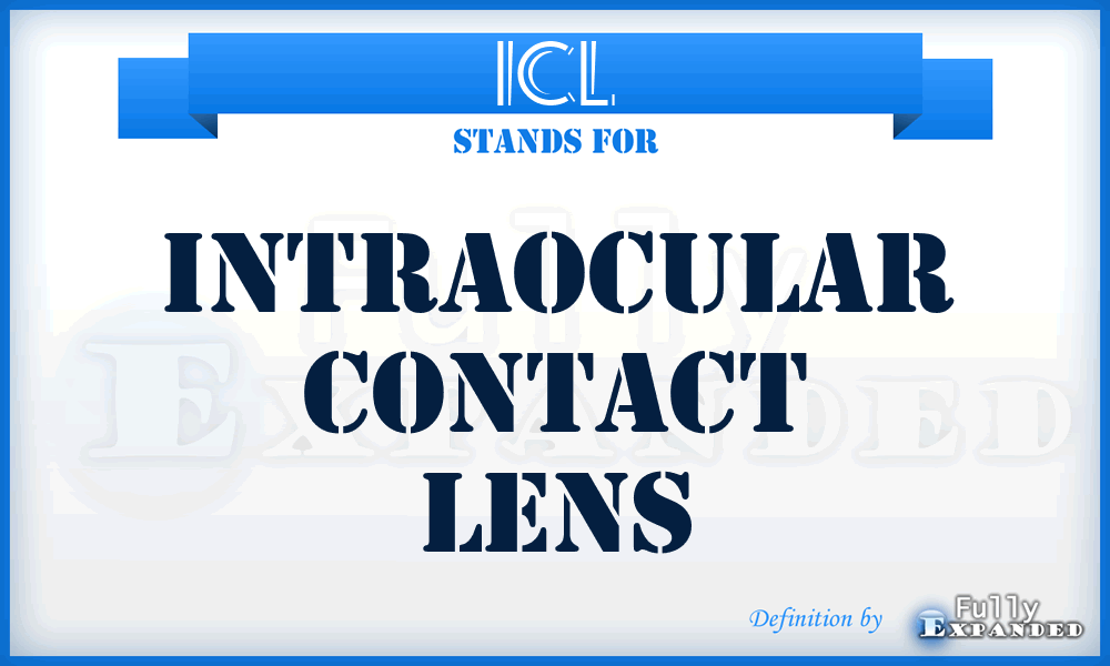 ICL - Intraocular Contact Lens