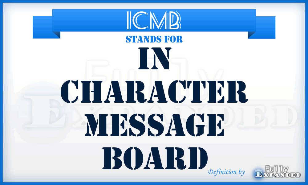 ICMB - In Character Message Board