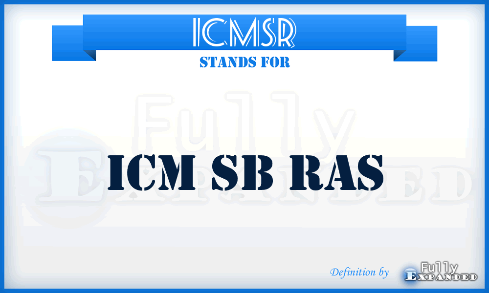 ICMSR - ICM Sb Ras