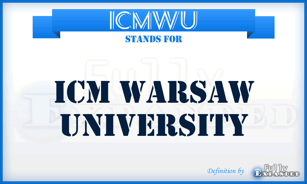 ICMWU - ICM Warsaw University