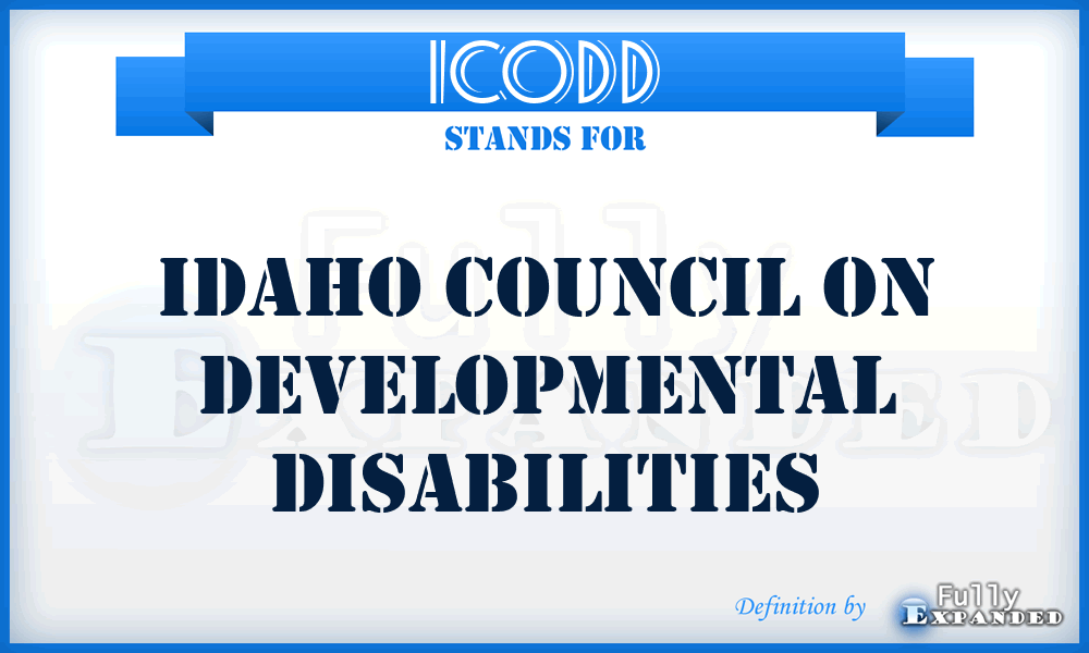 ICODD - Idaho Council On Developmental Disabilities