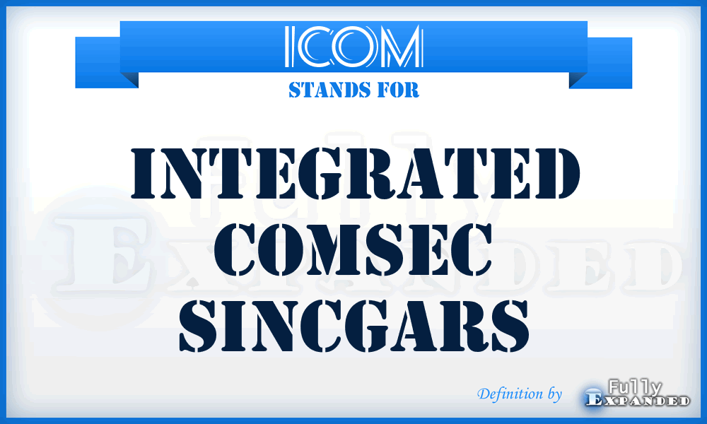 ICOM - Integrated COMSEC SINCGARS