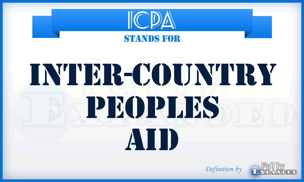 ICPA - Inter-Country Peoples Aid