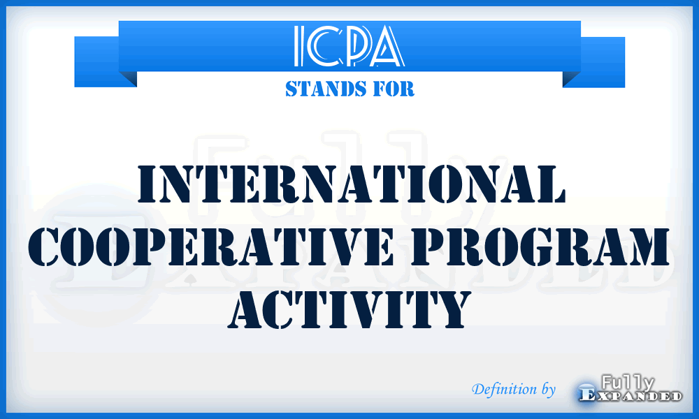 ICPA - International Cooperative Program Activity